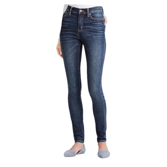 J Crew Women’s Slim Jeans 27 Medium Dark Wash Mid High Rise Stretch G7357 - Picture 1 of 7